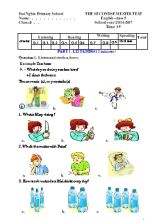 Đề kiểm tra học kì II Tiếng anh lớp 5 - Năm học 2016-2017 - Trường Tiểu học Đại Nghĩa